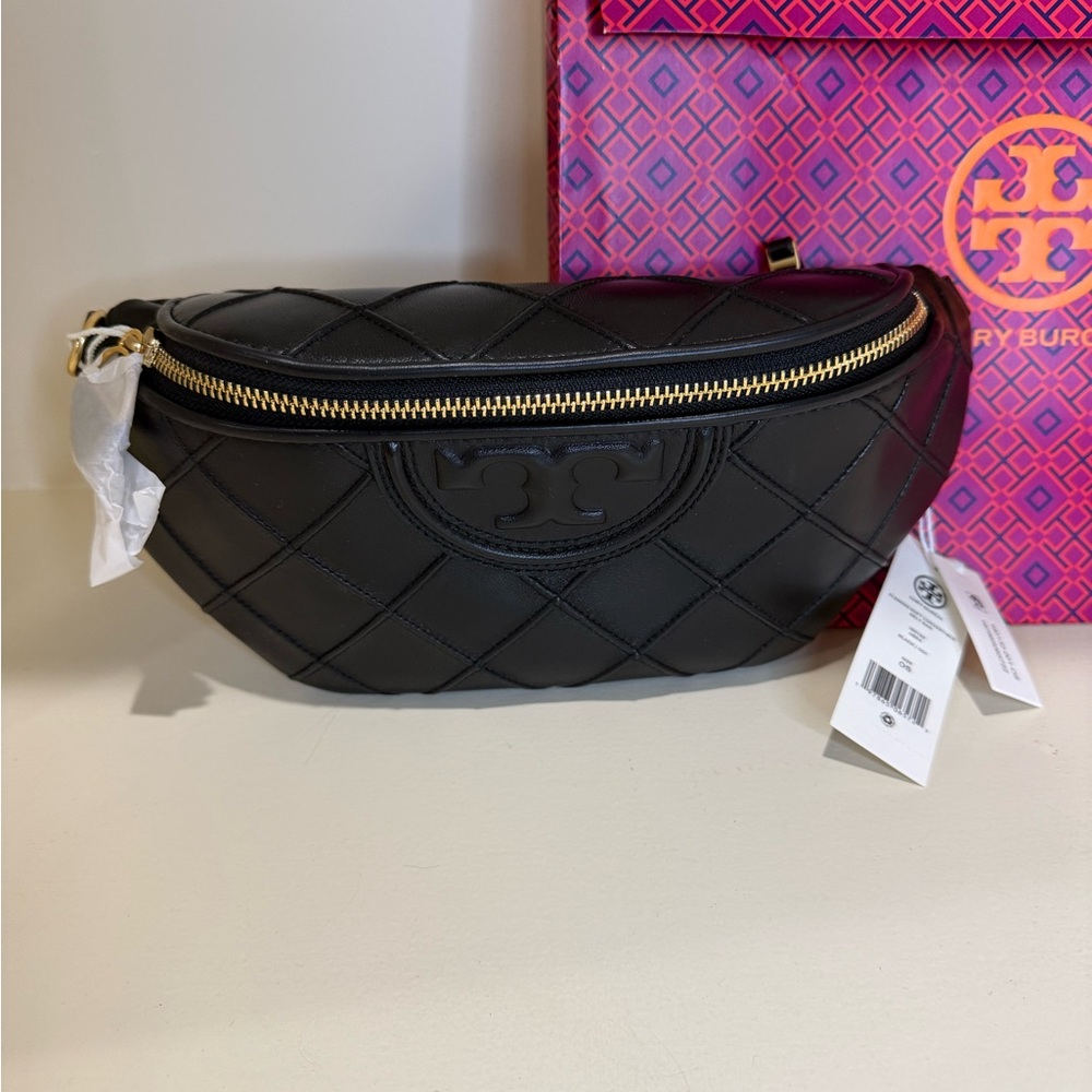Tory Burch Fleming Belt Bag - NWT - Black - Full Original Packaging